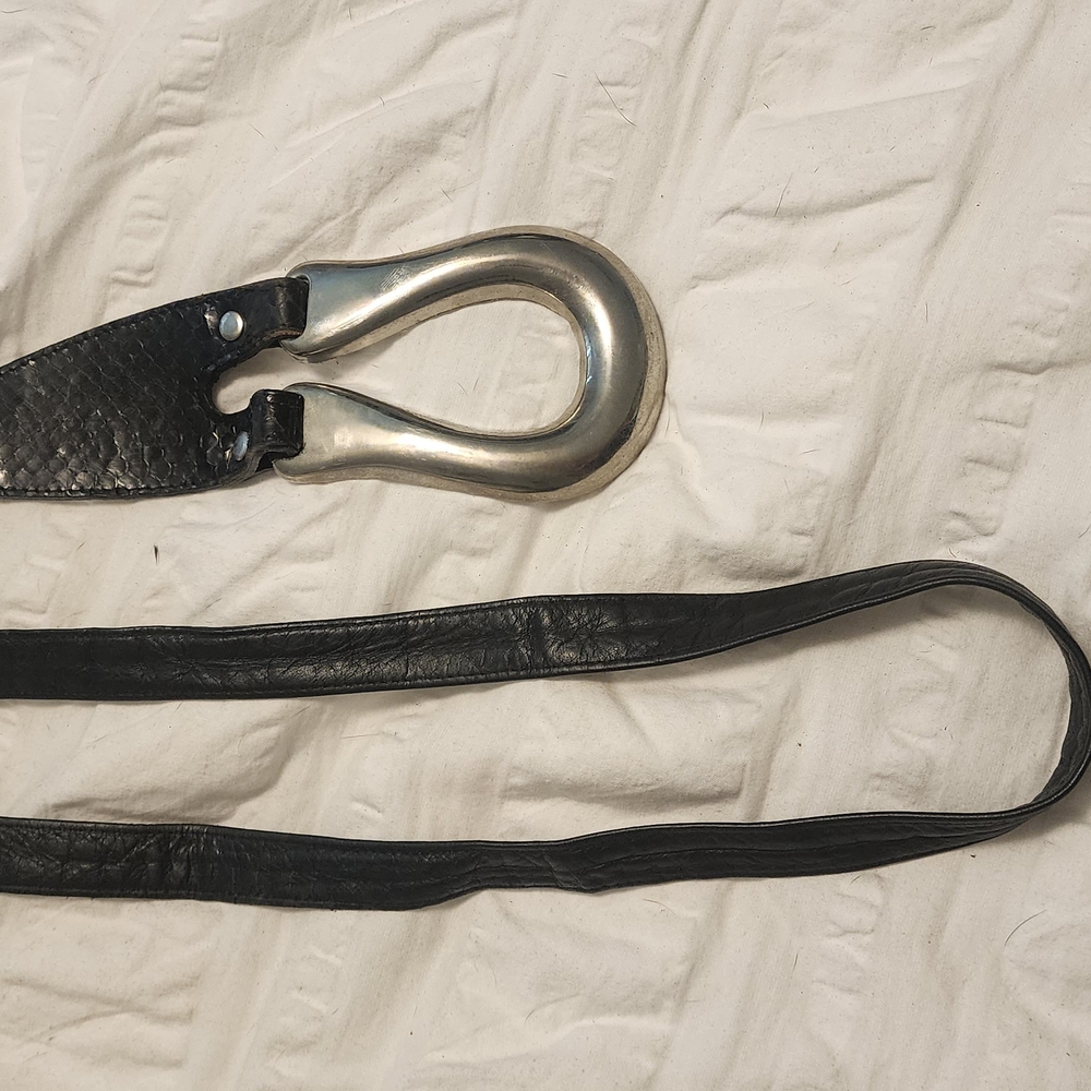 Cream Leather Belt Bag with Metal Hardware